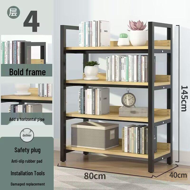 Multilayer Floor Standing Bookshelf and Storage Rack