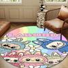 Bunny Costume Adventure Round Rug for Livingroom,Bedroom, Palyroom, Chair Rug, Area Rug, Circle Carpet, Large Size Fan Christmas Gift