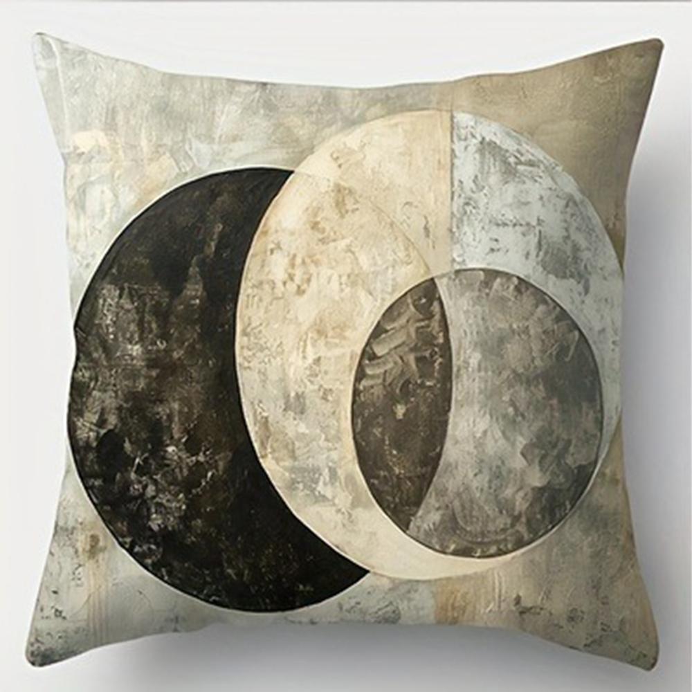 

Геометрическая наволочка с кругами, декоративная, супермягкий полиэстер, для гостиной, дивана, спинки, автомобильная, для дома 16x16in 40x40cm