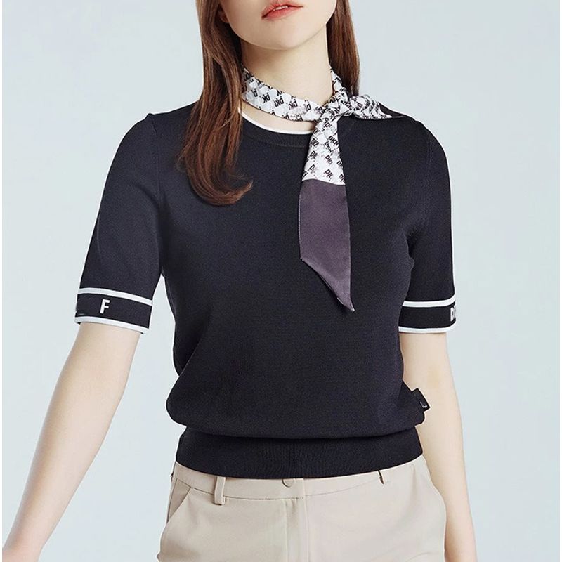 

Super Cheap! Export USA D, High-Grade Slimming Black Short sleeve Knit t-shirt 25051743 Limited Time 20% off Jin Dian Black L (Times)