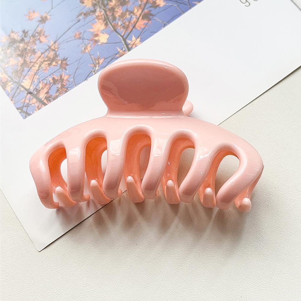 Large Pumpkin Hair Claw Clips for Thick Hair High Gloss Shiny Silicone Hair Clips Non-slip Strong Grip Jaw Clips