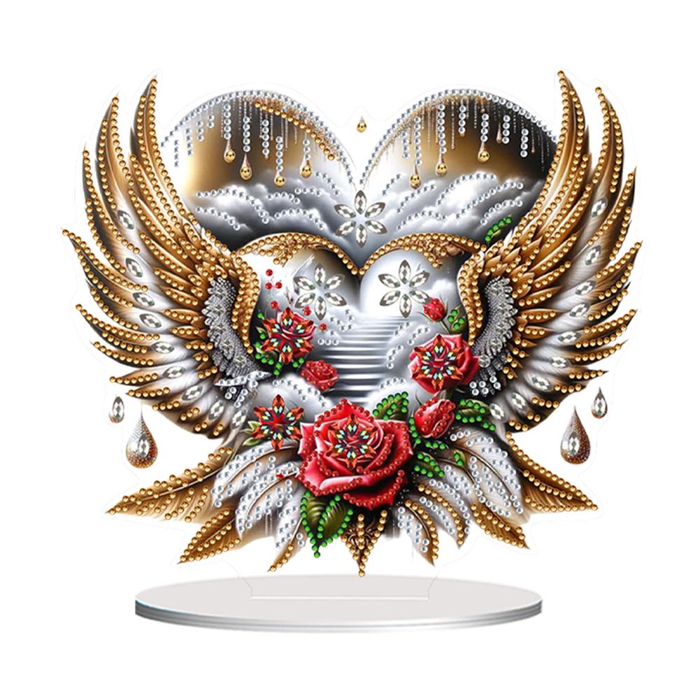 Acrylic 2D Flat DIY Double-Sided Desktop Diamond Art Kits Diamond Painting Desktop Ornaments Kit for Home Office Desktop Decor