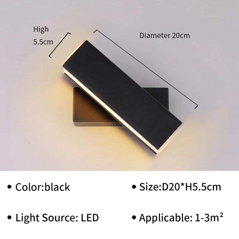 Modern LED Wall Light Hardwares Rotatable Wall Sconces for Bedroom Living Room Indoor Wall Sconces Lighting Fixture Luster