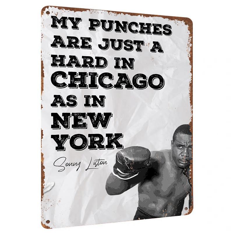 

Sonny Liston Boxing Quote Metal Wall Art Vintage Sports Decor for Home Gym Man Cave 20x30cm（7.8x11.8inch）
