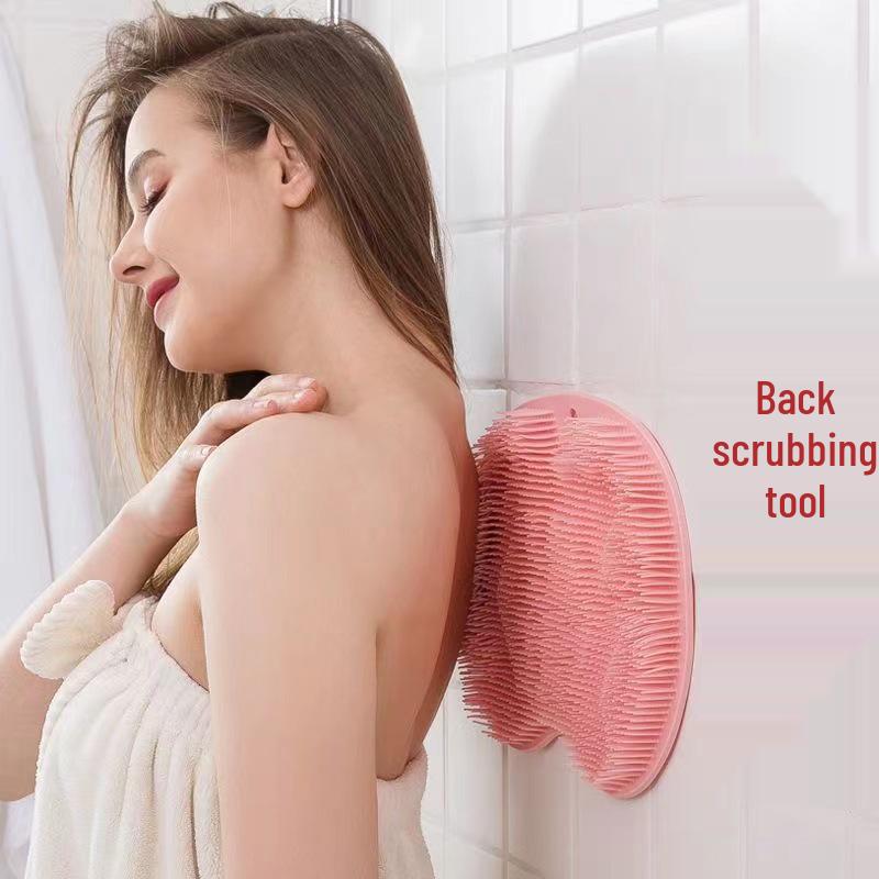 Lazy Back & Foot Scrubber: Non-Slip Suction, Silicone Massage Pad for Shower