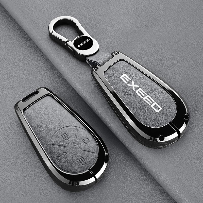 Chery Exeed Vx Lx Rx Txl Modified Fl Cdm Phev Key Fob Car Remote Control Housing Zinc Alloy Leather Car Key Case Accessories