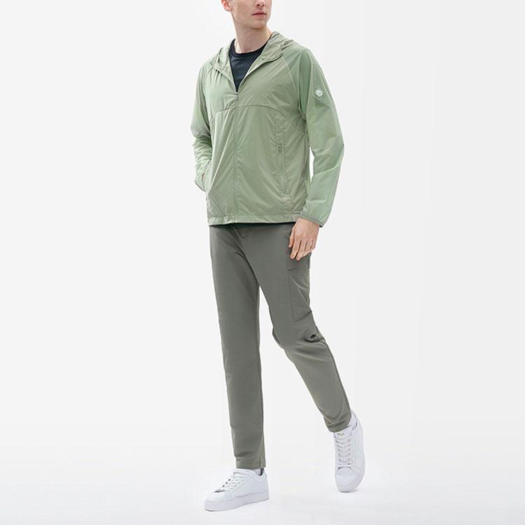 FILA Fleece Zip-Up Hooded Long Sleeve Jacket Men Jackets Blue Gray Green F11M227702FLG