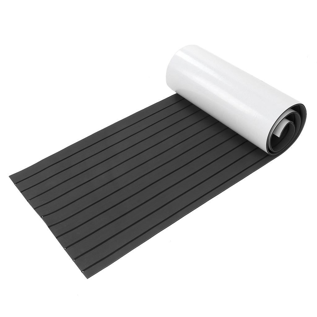 Marine Boat Flooring EVA Foam NonSlip Yacht Deck Motorhome Sheet Mat 240 X 60cm Self Adhesive(Dark Grey Black )