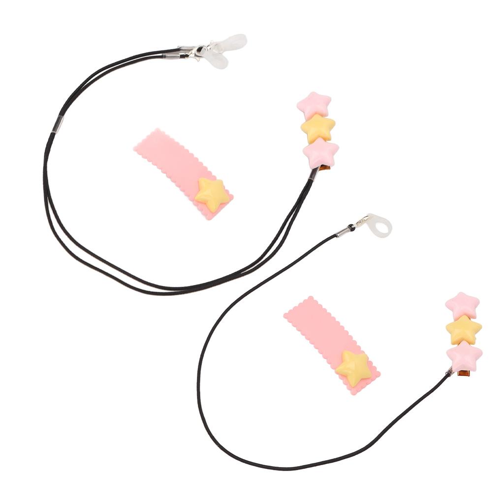 Deaf Aid Holder 3 Star Ornament Anti Lost Fashionable Durable Nylon Deaf Aid Clip for Children The S