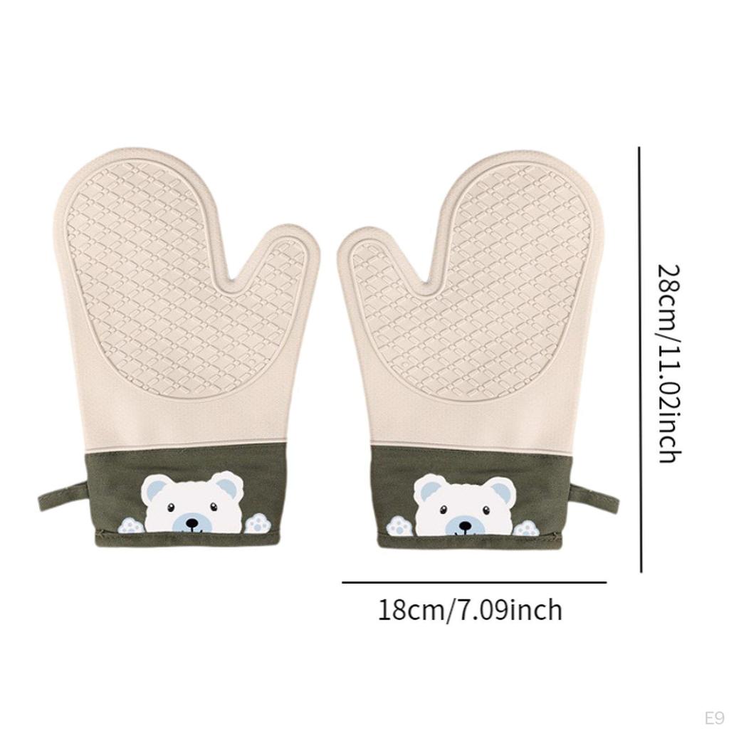 Heat-Resistant Oven Mitts Set for Cooking And Baking