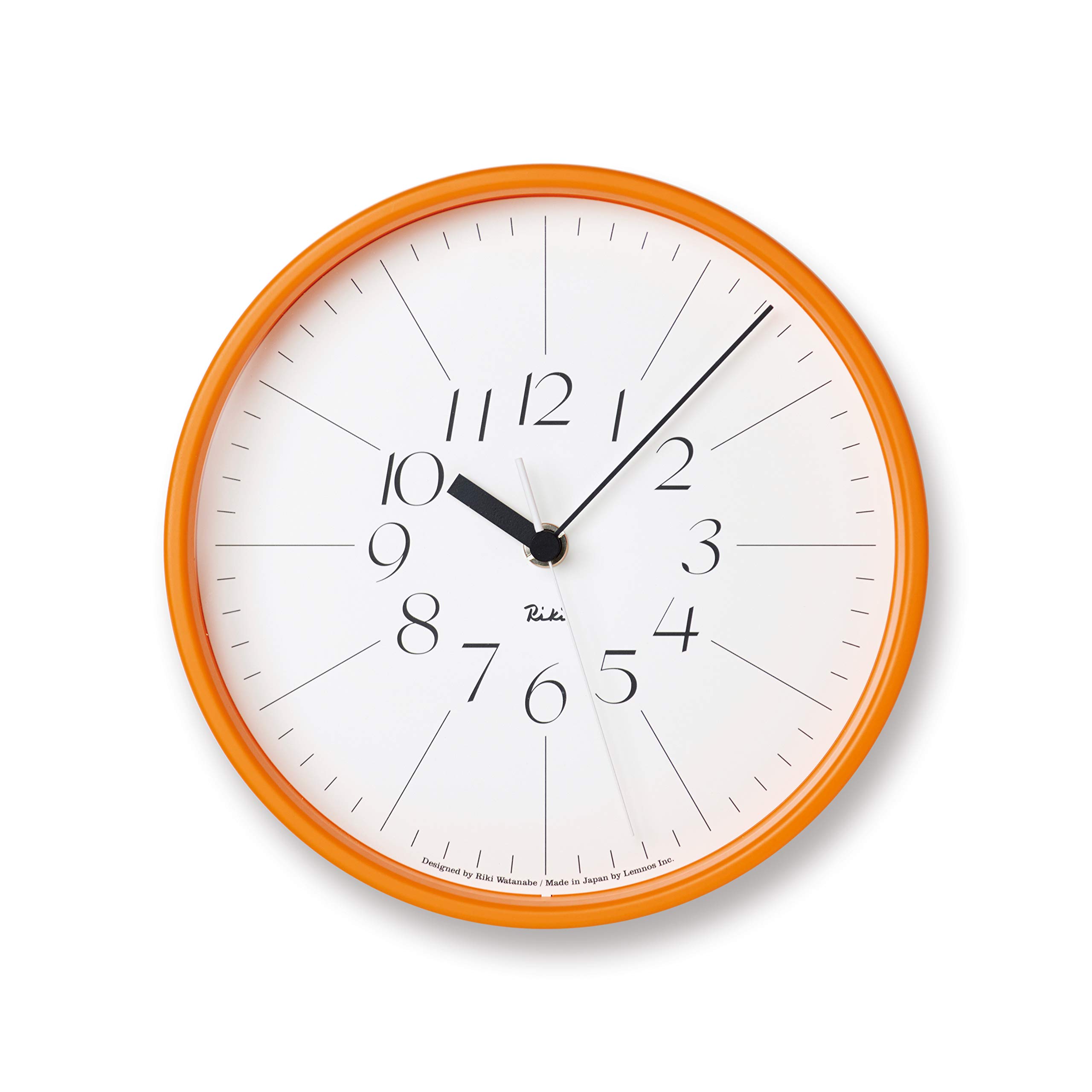 Lemnos Analog Riki Steel OR Radio-Controlled Clock, Clock, Orange, WR24-11 оранжевый