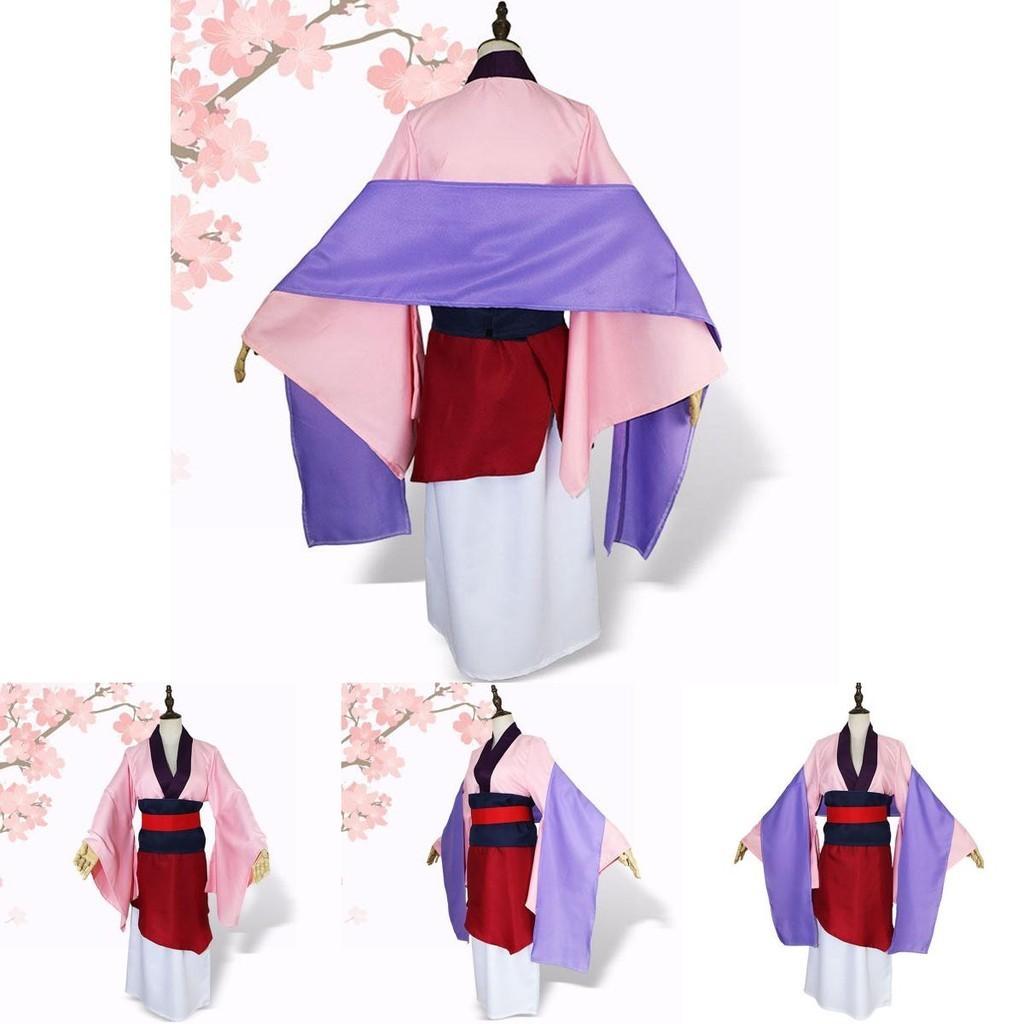 Luxurious Anime Mulan Traditional Kimono Dress Party Cosplay Costume For Women