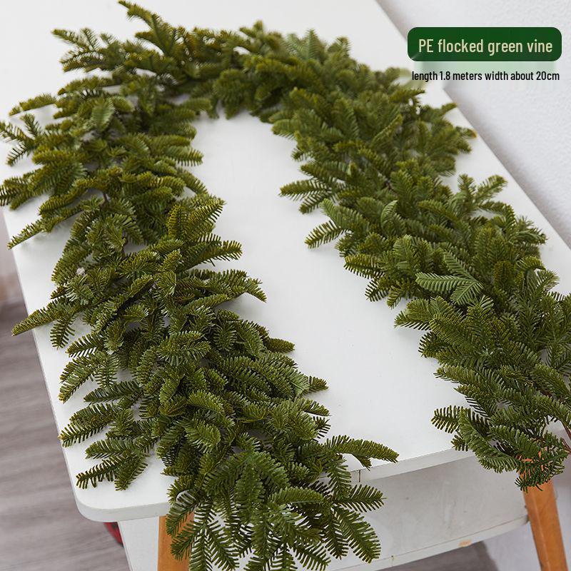 

Флокированный снежный ротанговый венок для рождественских украшений в торговых центрах и витринах магазинов