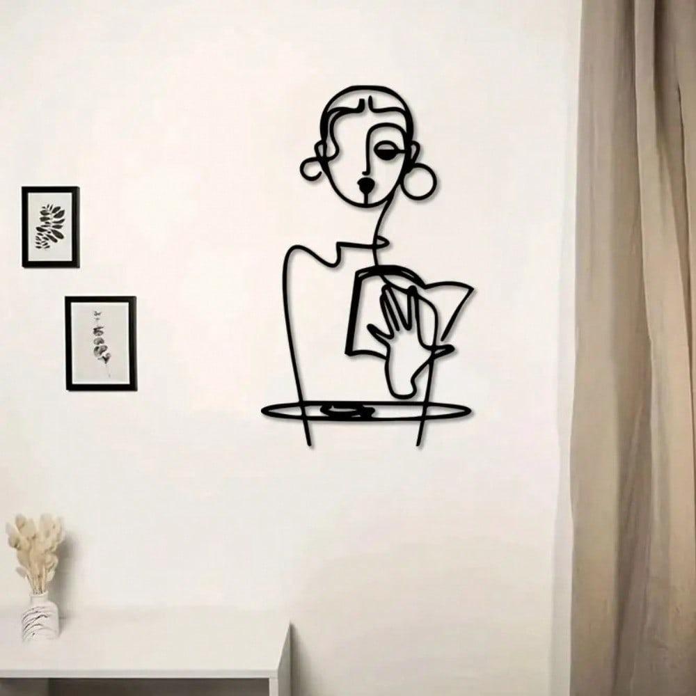 Metal Wall Art Female Silhouette Minimalist Line Art Body Positive Decor Home Office Sculpture