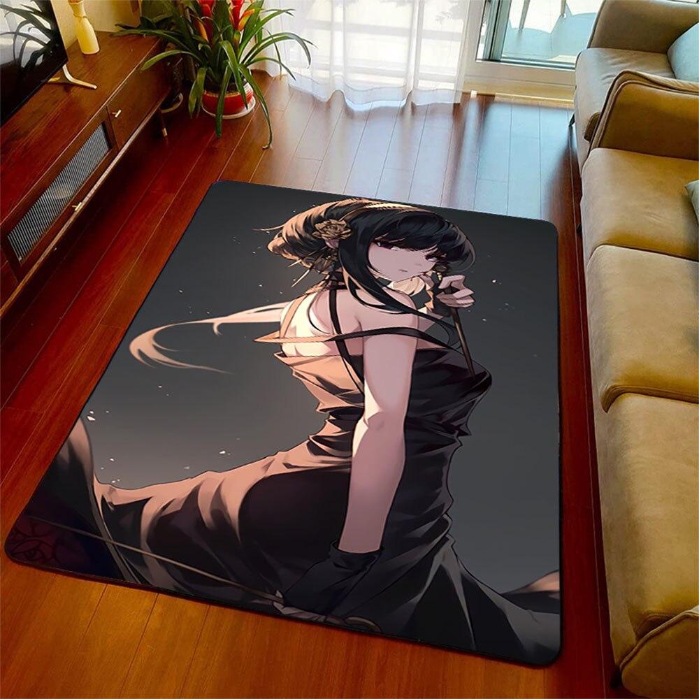Spy X Family Tappeto Antiscivolo Pavimento Soffice Pavimento per Soggiorno Tappeto Soggiorno Camera da Letto Man Cave Finestra Comodino Decorazione Casa