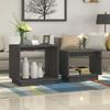 VidaXL Nesting Coffee Tables 2 Pcs Grey Solid Pine Wood