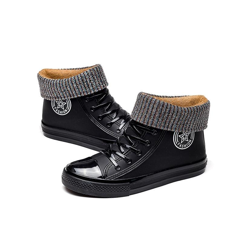 Fashion outer wear junior high school students rain shoes wear-resistant non-slip treading water Martin boots beautiful cute trend water shoes