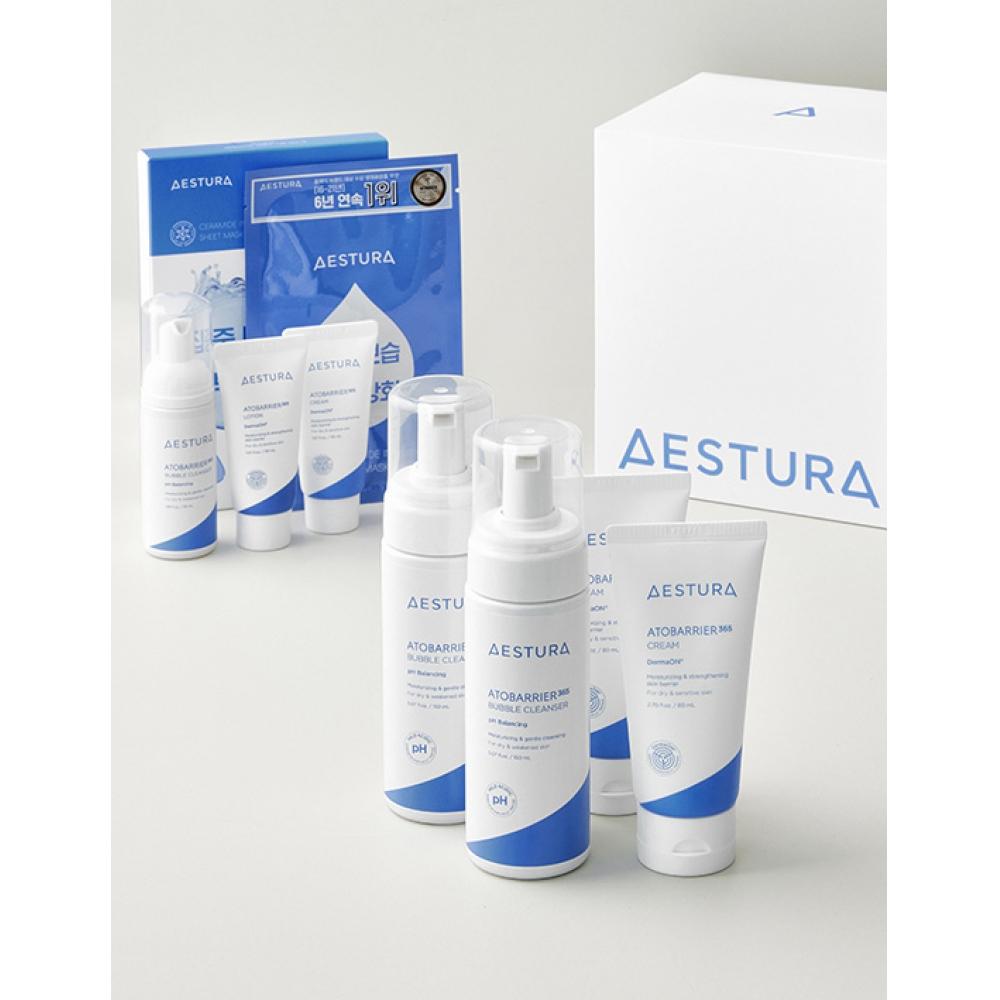 

В стартовый набор Estra входит: крем Atobarrier 80 мл 2 шт. + пенящееся очищающее средство 150 мл 2 шт. + 4 шт. бесплатно
