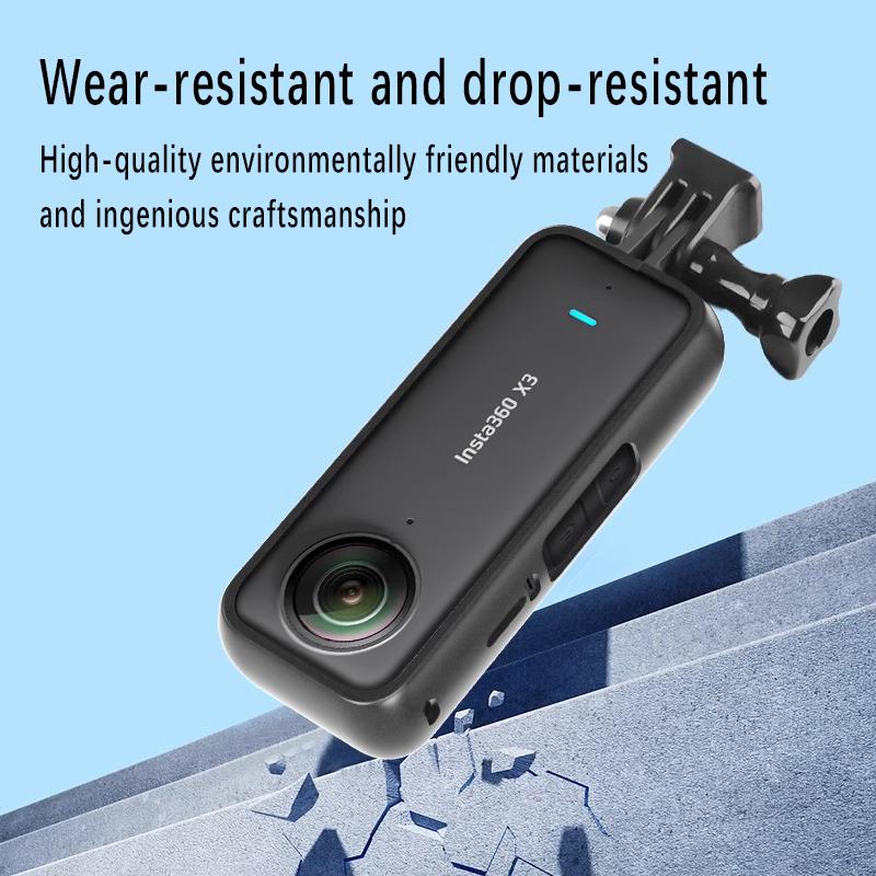 Suitable for Insta360 X3 camera accessories plastic protective frame, tempered film, PC lens protector