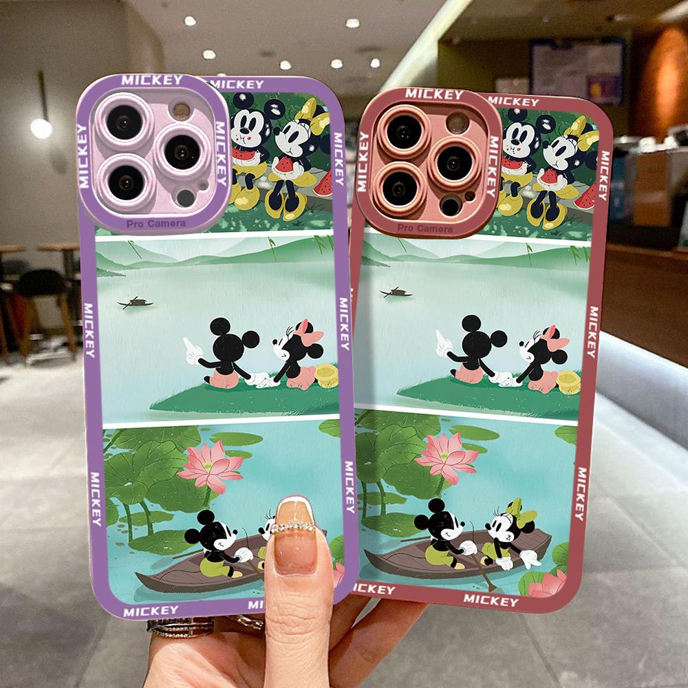 

Чехол для телефона Happy Mickey Minnie Mouse, мягкий резиновый чехол для мобильного телефона, полное покрытие, защита камеры, противоударный чехол для Xiaomi Redmi