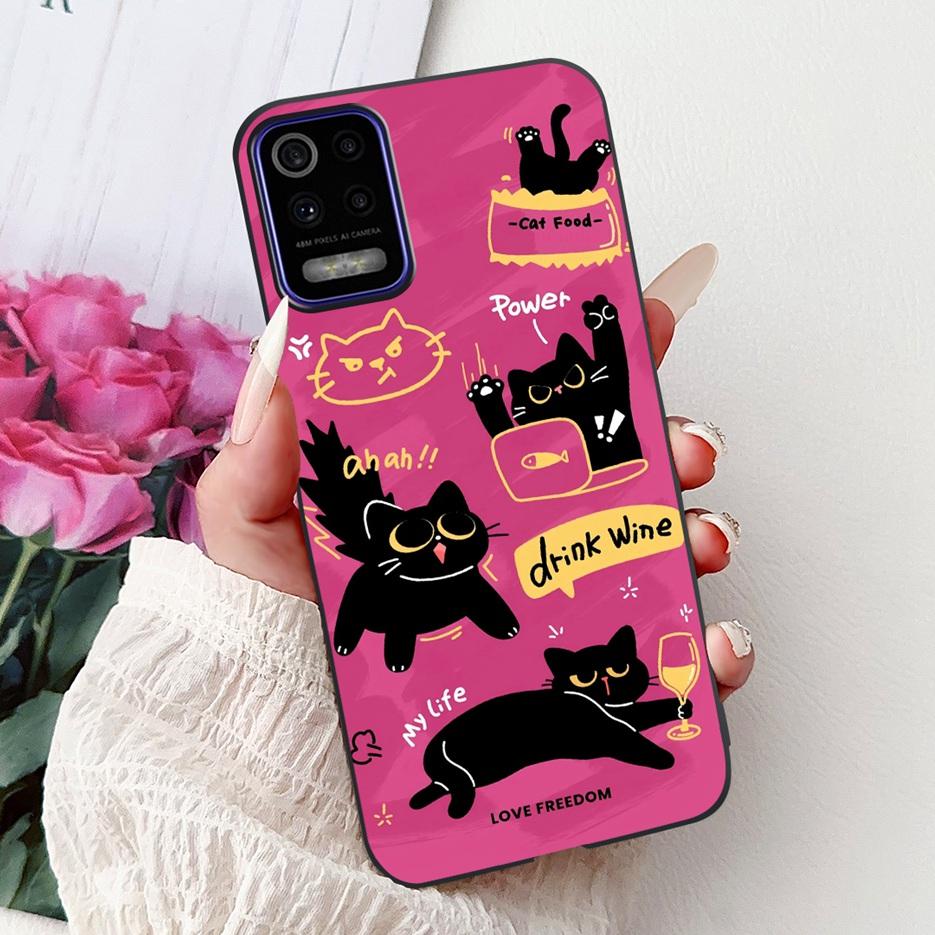 For LG K52 K62 2020 Case LM-K520 LM-K525 Stylish Love Heart Painted Cover Soft TPU Phone Case For LG K62 K 52 LGK52 LGK62 Fundas