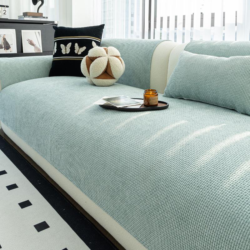 Universal Four Seasons Chenille Sofa Cover Anti-Pet Scratching Couch Protector Mat Wrap Side Living Room Carpet Defense