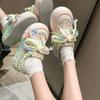 Fashion Korean Style Ladies Fashion Kawaii Round Toe Lace Up Comfort Women's Vulcanized Shoes Spring Flats Outdoor Sneakers Zapatillas