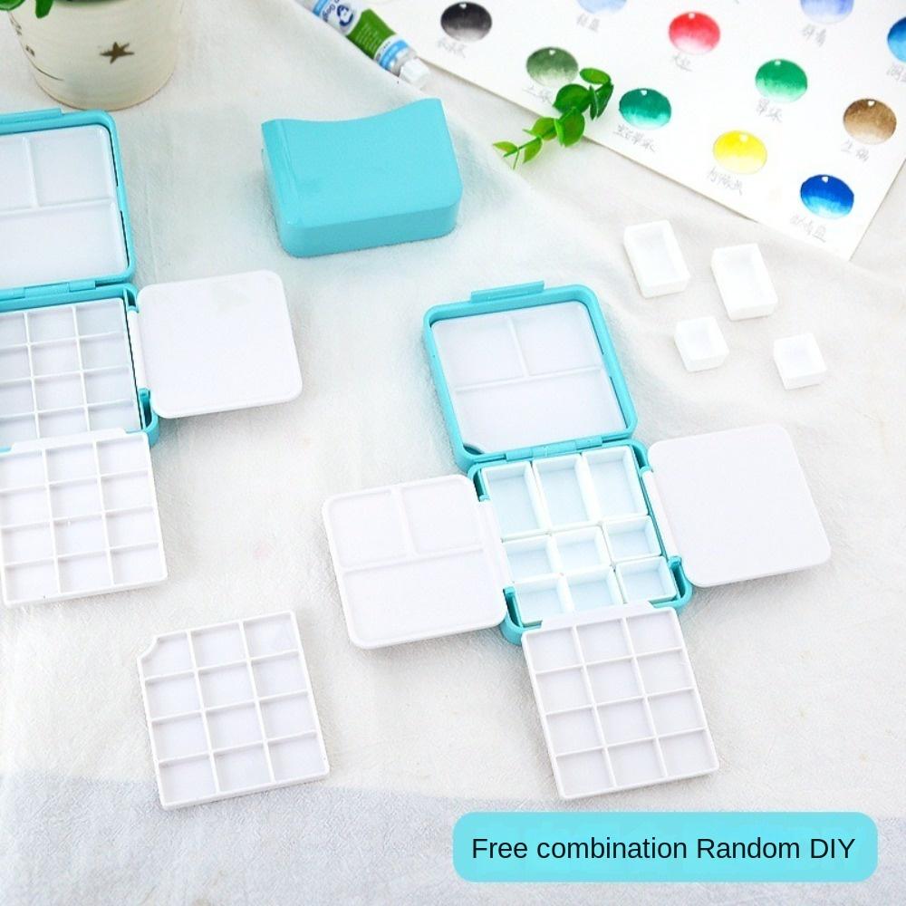 Palette Watercolor Paint Subpackage Mini Portable Pigment Box Trendy Travel Plastic Painting Box