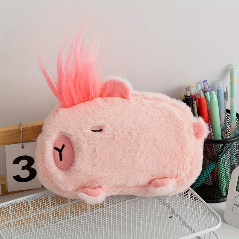 New Cute Capybara Plush Pencil Case Cosmetic Bag Guinea Pig Pen Pouch Large Capacity Pencil Bag School Supplies Stationery Box