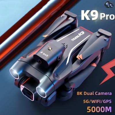 Novo K9Pro MINI Fotografia Aérea RC Drone ESC Câmera Dupla WIFI FPV Grande Angular Evitação de Obstáculos Quadricóptero Dobrável Brinquedo de Decolagem com Um Clique Presente