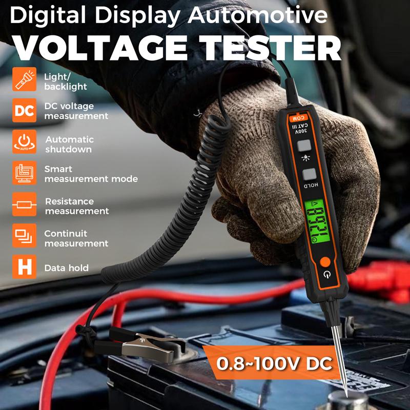 VT01A Car Voltage Detector Pen Automobile Fault Maintenance Circuit Tester Digital Backlight Car Fuse Diagnostic Probe Test Pen