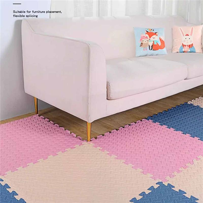 10 ks 30x30cm Extra silná voděodolná pěnová podlahová hrací podložka Protiskluzová bezpečnostní puzzle podložka Dekorace obývacího pokoje ložnice Sestavitelné koberce
