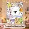 Custom Personalized Tapestry,SEVENTEEN Print Custom Name Text Wall Art Hanging for Bedroom