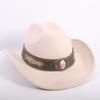 Popular European and American Fashion OL Style One-word Cowboy Hat Men's and Women's High-end Top Hat Jazz Hat Felt Hat