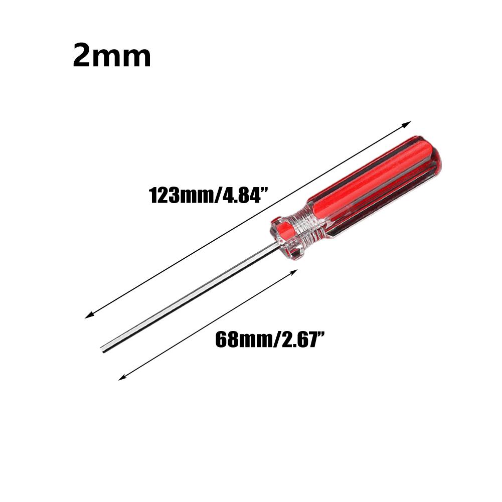 

1.5-6mm Hexagon Screwdriver Set Flat Head Hex Magnetic Repair Home Repairing Tool Steel Screw Driver Locked Screws Silver Red