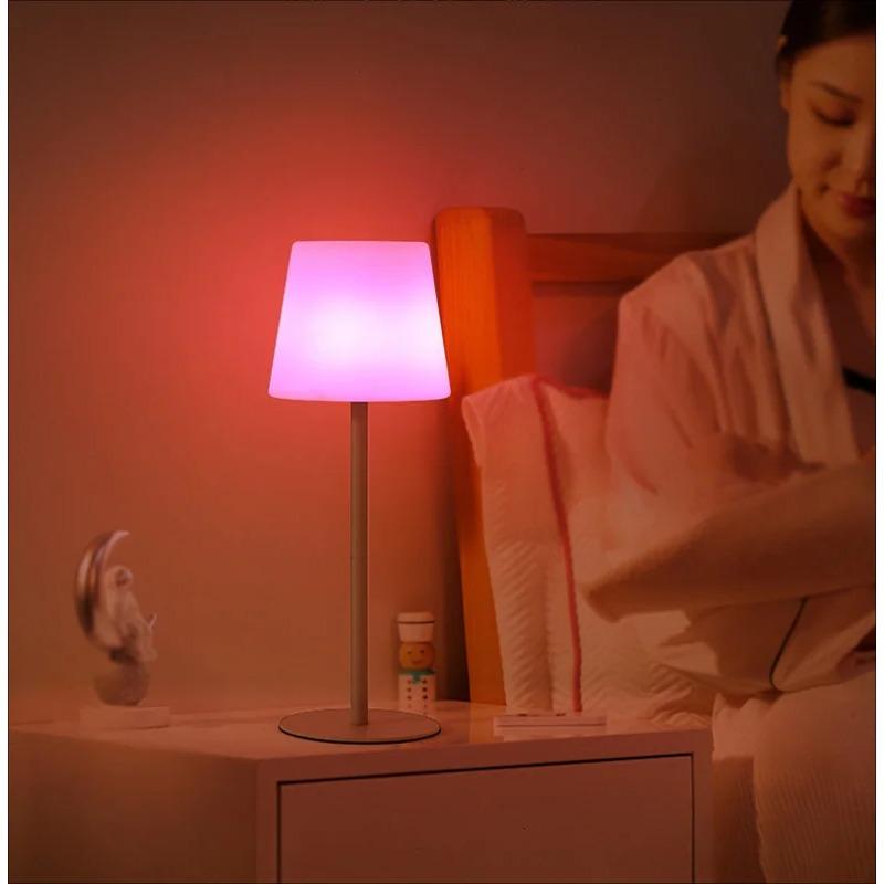 Explosive Bedroom Bedside Small Night Light PE Roller Charging Remote Control Creative Ins Atmosphere Small Table Lamp