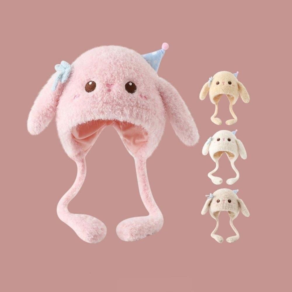 Windproof Toddler Earflap Hat Thermal Cartoon Fluffy Caps Plush Kids Beanie Cold Outdoor