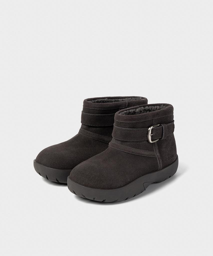 Khiho Boucle Buckle Shorts Winter Boots Gray