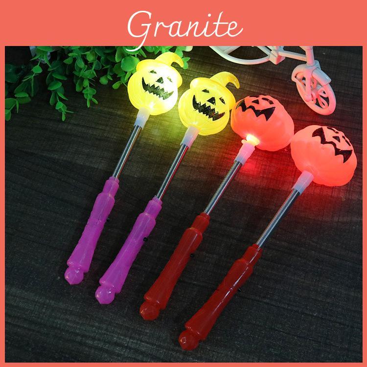 Vibrant Halloween Handheld Glow Wands For Kids With Adorable Pumpkin And Witch Characters