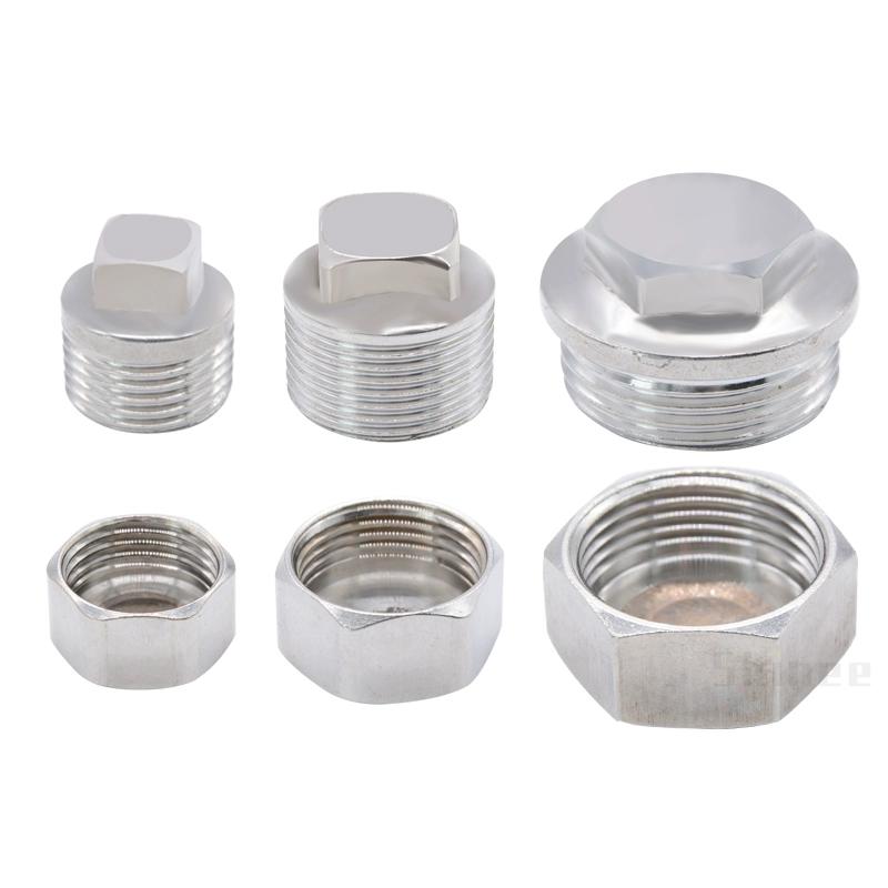 1/5/10pcs 1/8" 1/4" 3/8" 1/2" 3/4" 1" G1.2 BSP Male Countersunk Flange Hex Square End Plug Cap 304 Stainless Steel Pipe Fitting