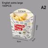 50/100Pcs Disposable French Fries Box Food Fried Chicken Packaging Box Party Supplies Food For Kids Birthday Tray