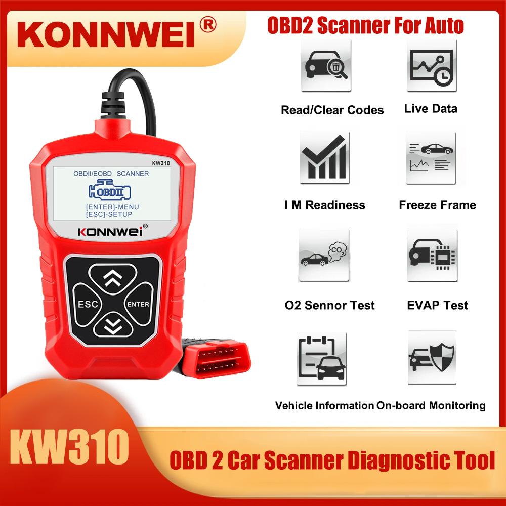 KONNWEI KW310 OBDII Autodiagnosewerkzeug Kfz-Scanner OBDII Motoranalysator Codeleser Fahrzeug CAN OBDII Scan Tool Tester