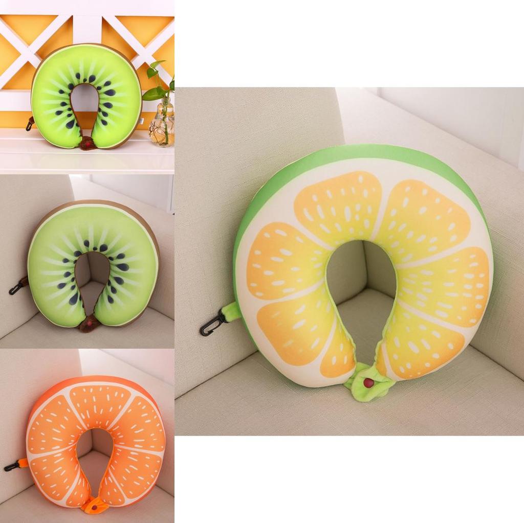 Fruit Shaped Plush Neck Pillow With Foam Beads For Home Office Decor Gift