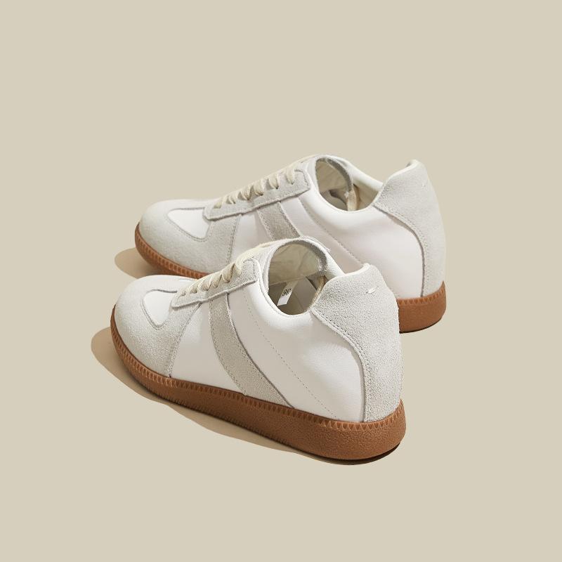 Inner Height Increase German Training Shoes Women's Shoes 2025 New Spring Sports Forrest Gump Shoes Platform Small White Casual Shoes