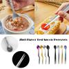 High Quality Multi-functional Sauce Spoon Portable 2in1 Design Food Tweezers Stainless Steel Picnic Utensil Kitchen Utensil