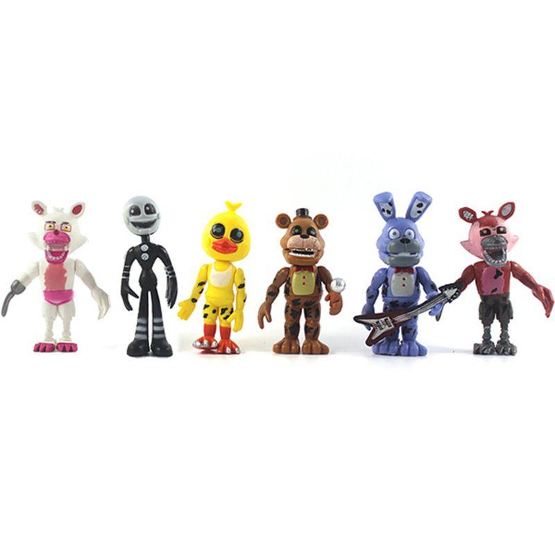 Five Fnaf 6pcs Nights At Freddys Action Figures Mini Figurines Gift Fans