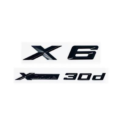New Letters XDrive30d Trunk Emblem Badge For X6 E71 F16 E72 G06 Stickers Lettering Accessories