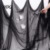 Flexible Spooky Gauze Halloween Creepy Decor Blood Scary Hanging Cloth Photo Booth Background Drape Net for Haunted House Bar Party Scene Decoration