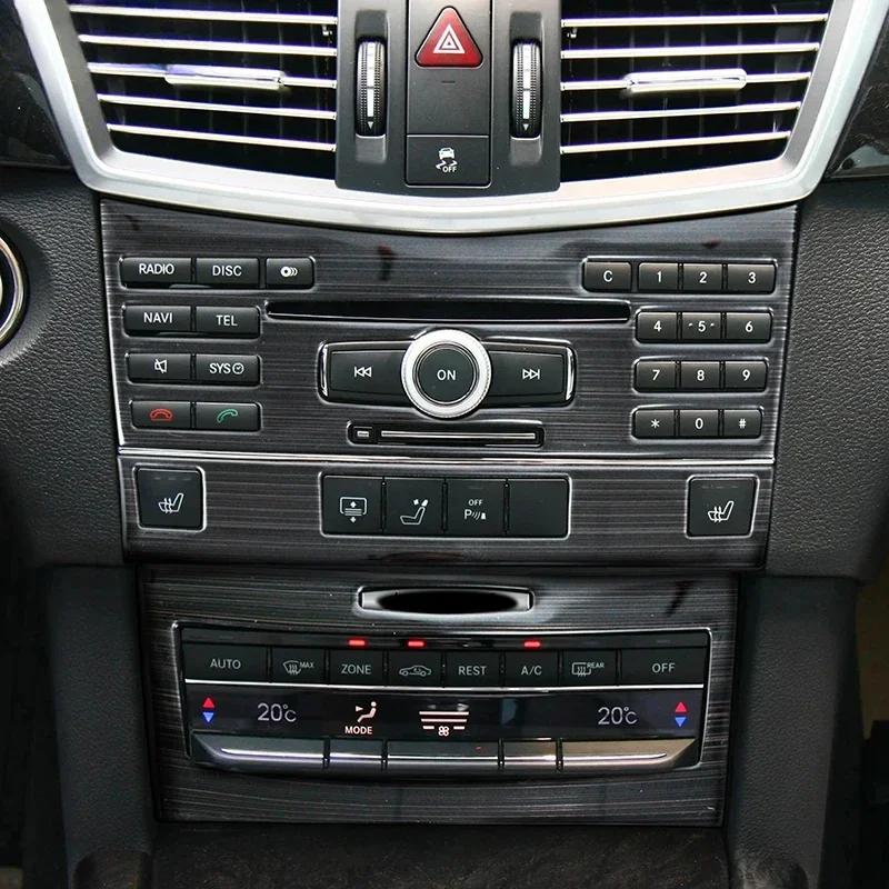 Decorazione Cornice Pannello Pulsanti Controllo CD Climatizzatore Consolle Auto Per Mercedes Benz Classe E W212 2009-2011 Colore Fibra di Carbonio
