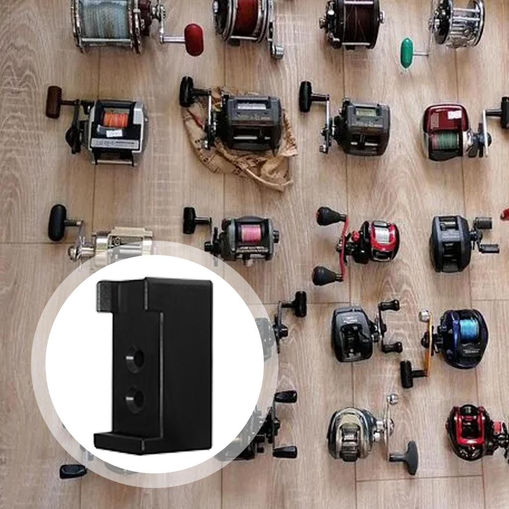 Fishing Reel Holder Fishing Reel Organizer Quick-Release Hanger Easy-Install For Garage Boat Kayak Door Beach Shore Bass Catfish